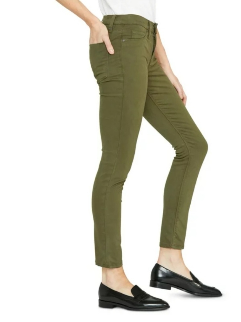 Hudson Jeans Natalie Super Skinny Olive Green Pants